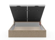 Lit coffre 160x200 avec tête de lit ALOE - Beige - 5