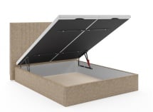Lit coffre 160x200 avec tête de lit ALOE - Beige - 6