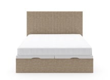 Lit coffre 160x200 avec tête de lit ALOE - Beige - 8