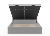 Lit coffre 160x200 avec tête de lit ALOE - Gris clair - 6
