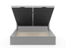 Lit coffre 160x200 avec tête de lit ALOE - Gris clair - 6