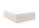 Lit coffre 140x200 en tissu grainé ALOE - Crème - 6