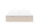 Lit coffre 140x200 en tissu grainé ALOE - Crème - 13