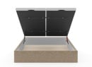 Lit coffre 140x200 en tissu grainé ALOE - Beige - 10