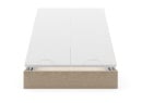 Lit coffre 140x200 en tissu grainé ALOE - Beige - 11