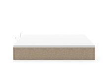Lit coffre 140x200 en tissu grainé ALOE - Beige - 12