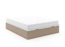 Lit coffre 140x200 en tissu grainé ALOE - Beige - 6
