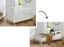 Lit bébé évolutif 70x140 VOLT – Blanc/Hêtre - 2