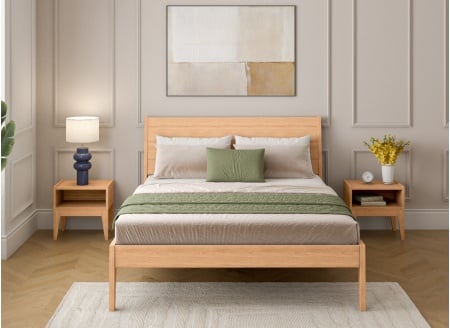 Massief houten bed 140x200 GABRIEL - Beukenhout