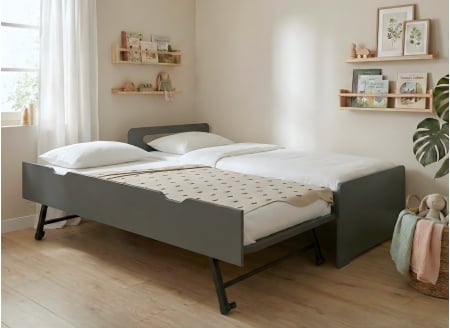 LEVIS 90x190 Trundle Bed - Slate