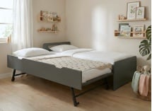 Lit gigogne 90x190 LEVIS Ardoise - 2