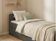 Lit gigogne 90x190 LEVIS Ardoise - 3