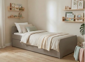 Ausziehbett 90x190 LEVIS - Leinen