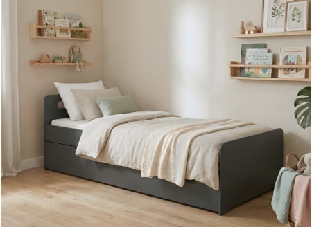 Lit gigogne 90x190 LEVIS - Lin - 1