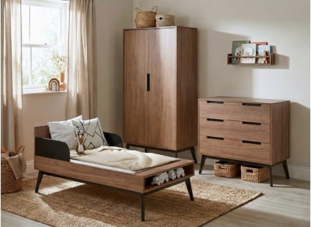 Chambre bébé complète VINTAGE Noyer - 2