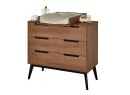 Commode 3 tiroirs VINTAGE Noyer - 5