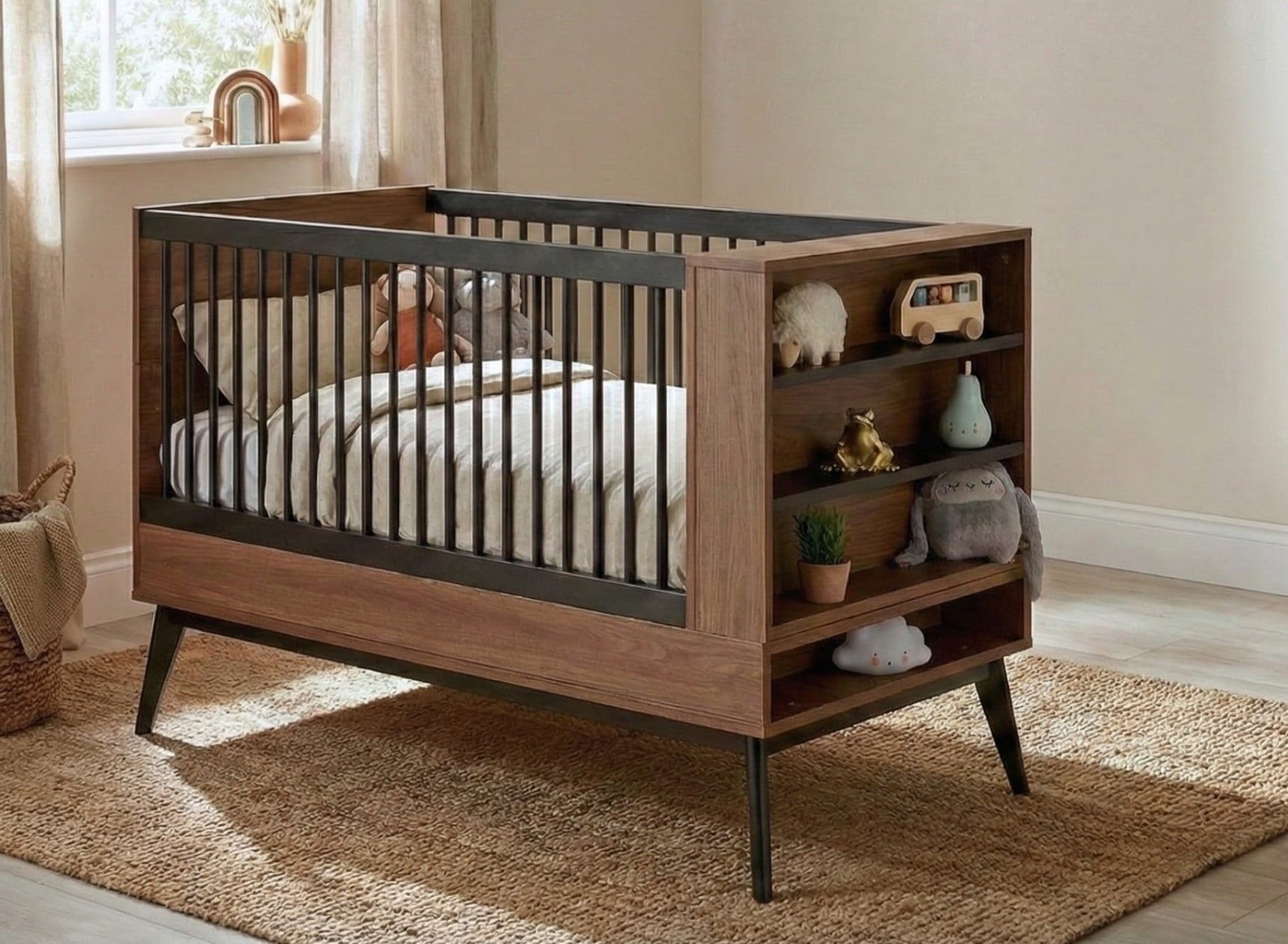 Cuna evolutiva 70x140 VINTAGE – Nogal