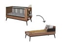 Lit bébé évolutif 70x140 VINTAGE Noyer - 5