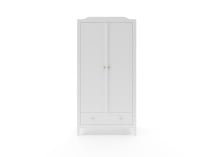 Armoire 2 portes 1 tiroir ÉLORIA - Blanc 2