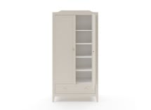 Armoire 2 portes 1 tiroir ÉLORIA - Crème - 4