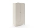 Armoire 2 portes 1 tiroir ÉLORIA - Crème - 5