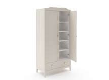 Armoire 2 portes 1 tiroir ÉLORIA - Crème - 6