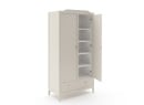 Armoire 2 portes 1 tiroir ÉLORIA - Crème - 6