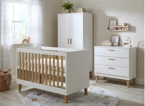 Complete babykamer DREAM - Wit/Eiken
