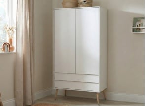Armadio 2 ante 2 cassetti BOSQUE - Bianco