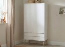 Armoire 2 portes 2 tiroirs BOSQUE - Blanc - 1