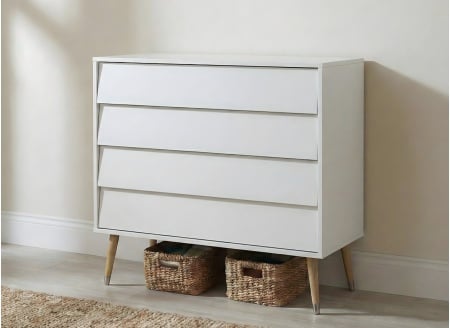 Commode 4 tiroirs BOSQUE Blanc  - 1