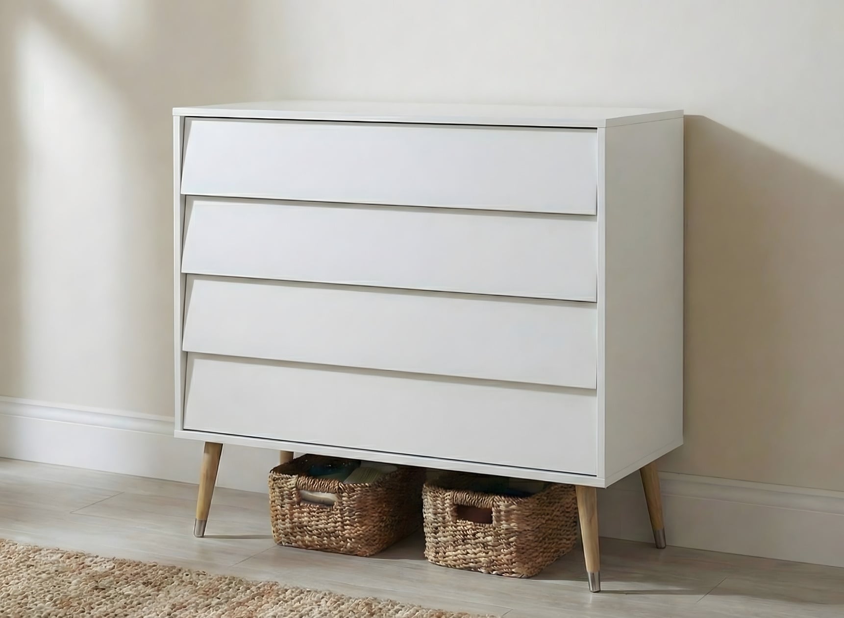 Commode 4 tiroirs BOSQUE Blanc  - 1