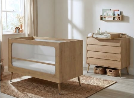 Chambre bébé duo BOSQUE - Chêne Vintage - 1