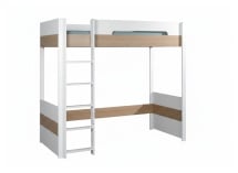 Lit mezzanine PRADO – Blanc/Chêne - 5