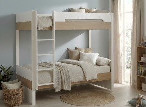 Letto a castello 90x200 PRADO – Bianco/Rovere