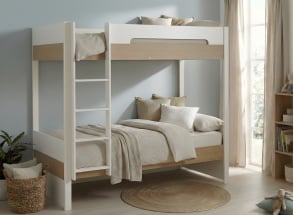 Litera 90x200 PRADO – Blanca/Roble