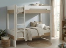 Lit superposé 90x200 PRADO - Blanc/Chêne 1
