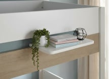 Lit superposé 90x200 PRADO - Blanc/Chêne 3