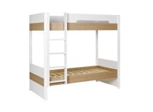 Lit superposé 90x200 PRADO - Blanc/Chêne 4