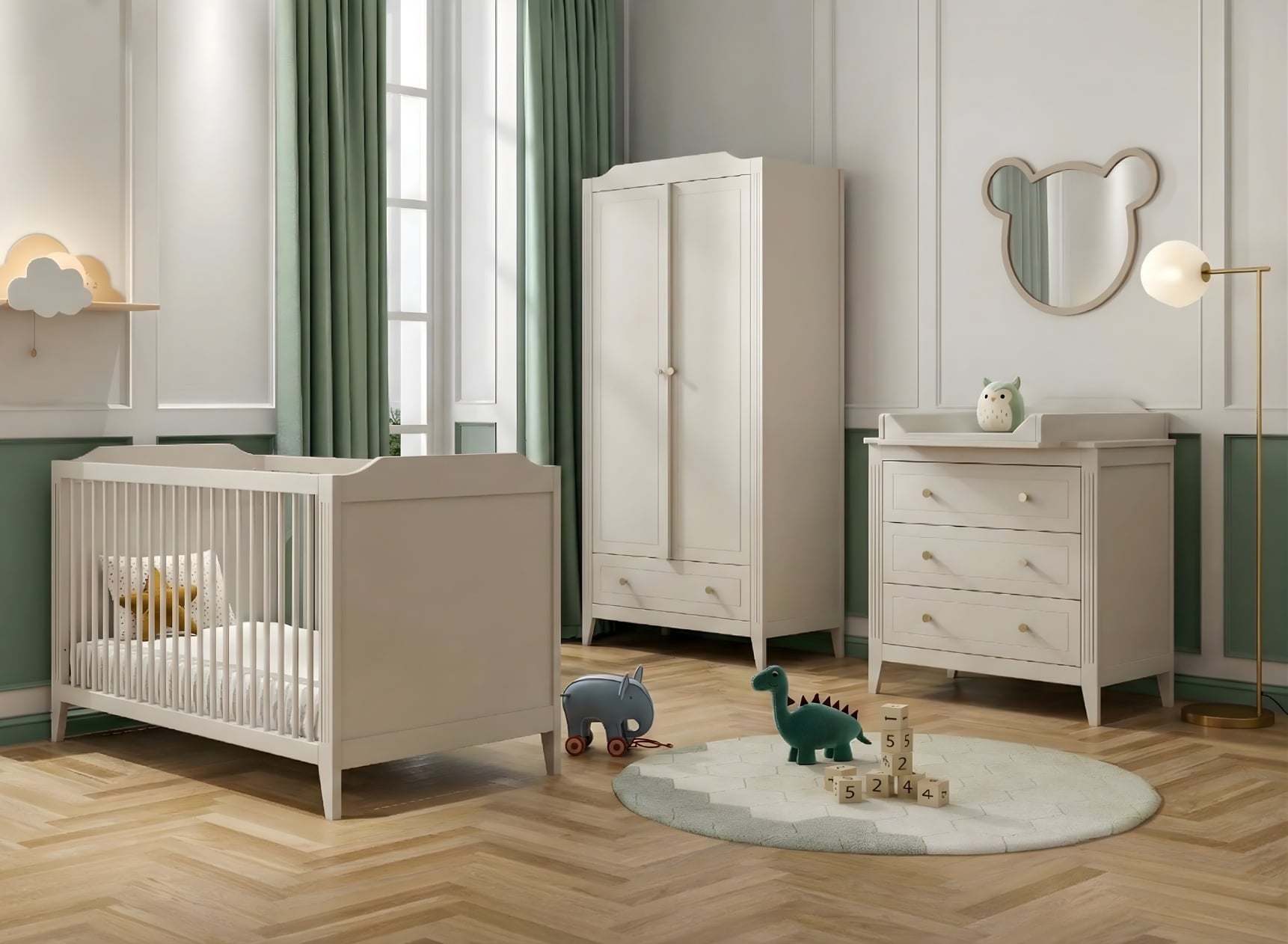 Baby room..様 Complete baby room, eco-friendly wooden baby furniture | Nateo Concept