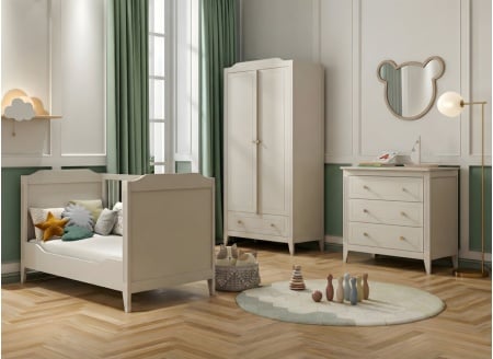 Chambre bébé complète ÉLORIA - Crème - 2