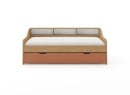 Lit gigogne avec rangement AEL - Chêne/Terracotta - 8
