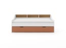 Lit gigogne avec rangement AEL - Blanc/Terracotta - 6