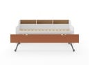 Lit gigogne avec rangement AEL - Blanc/Terracotta - 10