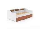 Lit gigogne avec rangement AEL - Blanc/Terracotta - 8
