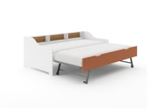 Lit gigogne avec rangement AEL - Blanc/Terracotta - 7