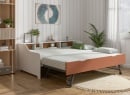 Lit gigogne avec rangement AEL - Blanc/Terracotta - 2
