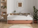 Lit gigogne avec rangement AEL - Blanc/Terracotta - 3