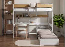 Lit mezzanine avec bureau et fauteuil EDGAR - 4