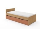 Lit gigogne 90x200 HECTOR - Chêne/Terracotta - 3
